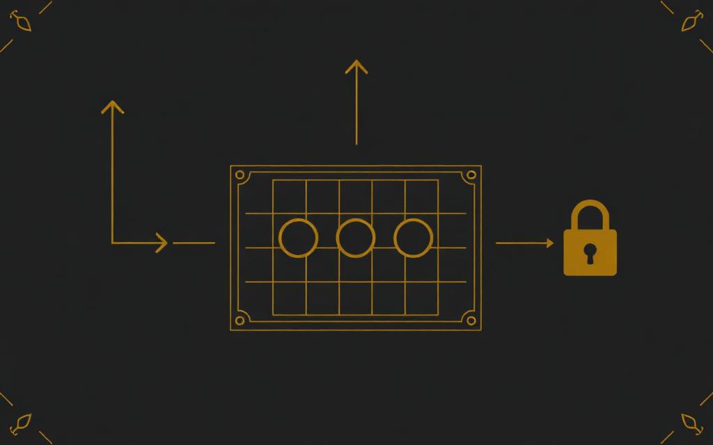 Diagram illustrating the basics — board and tokens